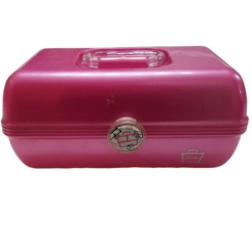 VINTAGE 90s Fuchsia Pink 2622 Caboodle Make-Up Organizer Storage Travel Case